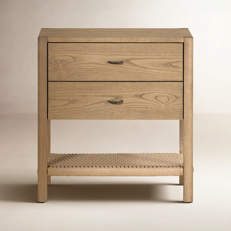 Birch Lane™ Deirdre 2 - Drawer Woven Nightstand & Reviews | Birch Lane